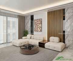 Sofa lông cừu góc màu trắng - SF 128