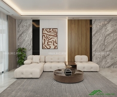 Sofa lông cừu góc màu trắng - SF 128