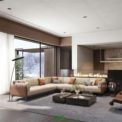 Sofa nỉ phòng khách phong cách châu âu - SF 120