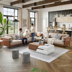 Sofa nỉ phòng khách phong cách châu âu - SF 120