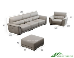 Sofa da phòng khách phong cách châu âu - SF 111