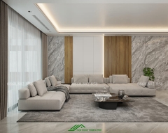 Bộ sofa trắng phòng khách thanh lịch - SF 138