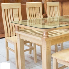 Bàn ăn 4 ghế gỗ sồi nga - BA 01