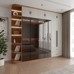 Tủ áo cánh kính hiện đại - TK 13