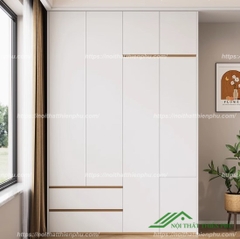 Tủ quần áo hiện đại gỗ công nghiệp màu trắng - QA 98