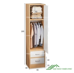 Tủ áo MDF phủ melamine - QA 114