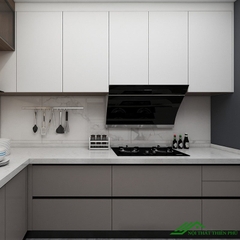 Tủ bếp chữ L gỗ công nghiệp hiện đại - TB 24