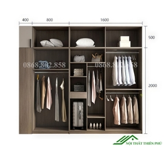 Tủ quần áo cánh mở hiện đại - QA 76