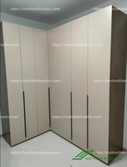 Mẫu tủ quần áo chữ L góc tường - QA 109