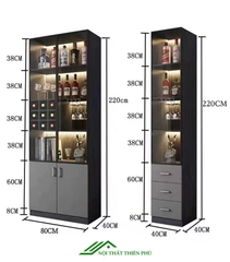 Tủ rượu phòng khách 2 cánh - TR 02