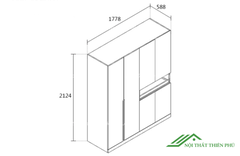 Tủ đựng quần áo gỗ công nghiệp hiện đại - QA 111