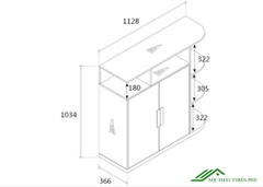 Tủ giày đẹp mang kiểu dáng thanh lịch - TG 29