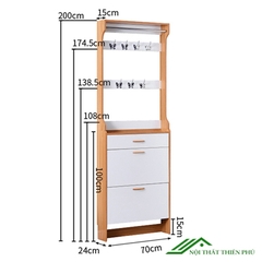 Tủ giày gỗ MDF phủ Melamine - TG 37