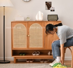 Tủ giày gỗ tự nhiên đẹp - TG 48