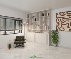 Tủ kệ trang trí màu trắng hiện đại - TT 02