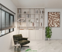 Tủ kệ trang trí màu trắng hiện đại - TT 02