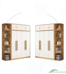 Tủ Quần Áo 4 Cánh Mở Có Kệ Góc Hiện Đại - QA 56