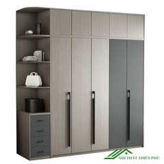 Tủ Quần Áo 5 Cánh Mở Có Kệ Góc Đẹp - QA 58
