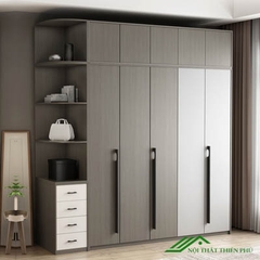 Tủ Quần Áo 5 Cánh Mở Có Kệ Góc Đẹp - QA 58