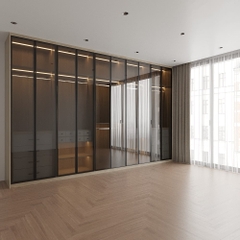 Mẫu tủ quần áo cánh kính dài - TK 10