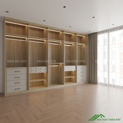 Mẫu tủ quần áo cánh kính dài - TK 10