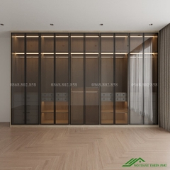 Mẫu tủ quần áo cánh kính dài - TK 10