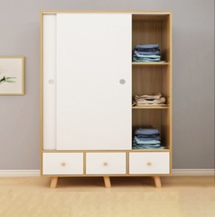 Tủ quần áo cánh lùa gỗ MDF hiện đại - QA 12