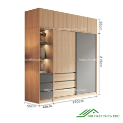 Tủ quần áo cánh lùa hiện đại - QA 105