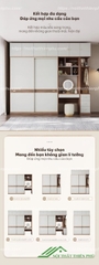 Tủ quần áo cánh lùa chất liệu MDF - QA 101