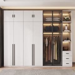 Tủ quần áo cánh mở hiện đại - TK 08