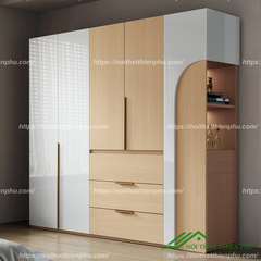 Tủ quần áo cánh mở chất liệu MDF - QA 106