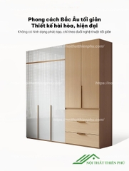 Tủ quần áo cánh mở chất liệu MDF - QA 106
