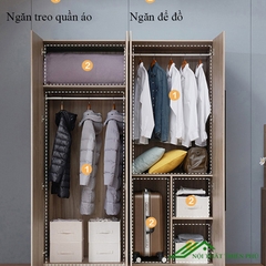 Tủ Quần Áo Cánh Mở Hiện Đại - QA 49