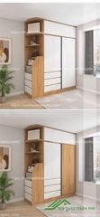Tủ quần áo đứng có kệ góc độc đáo - QA 112