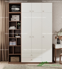 Tủ quần áo gia đình bằng gỗ thiết kế đa năng hiện đại - QA 116
