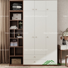 Tủ quần áo gia đình bằng gỗ thiết kế đa năng hiện đại - QA 116