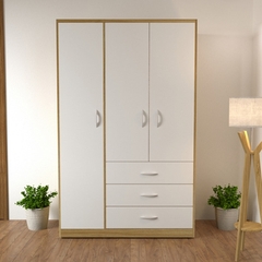 Tủ Quần Áo 3 Cánh Màu Trắng Đẹp - QA 52