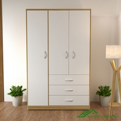Tủ Quần Áo 3 Cánh Màu Trắng Đẹp - QA 52