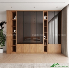 Tủ quần áo gỗ cánh kính hiện đại - QA 89