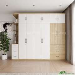 Tủ quần áo gỗ MFC đơn giản - QA 83