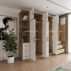 Tủ quần áo gỗ MFC đơn giản - QA 83