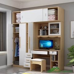Tủ Quần Áo Kèm Bàn Làm Việc - QA 60