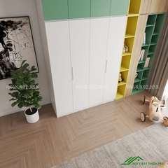 Tủ quần áo kết hợp kệ trang trí - QA 92