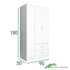 Tủ Quần Áo Màu Trắng Thanh Lịch Đẹp - QA 47