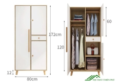 Tủ quần áo 2 ngăn nhỏ xinh tiện lợi - QA 28