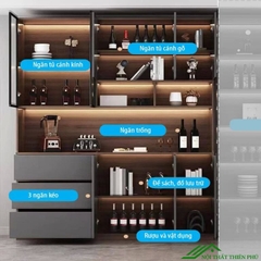 Tủ rượu phòng khách 2m đa năng - TR 08