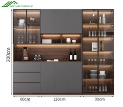 Mẫu tủ rượu sang trọng cho phòng khách - TR 22