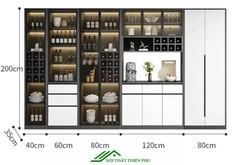 Tủ rượu nhôm kính hiện đại - TR 27