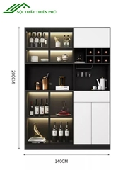 Tủ rượu gỗ trưng bày hiện đại - TR 28