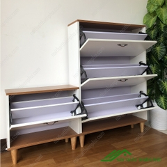 Tủ giày thông minh chân gỗ sồi - TG 06